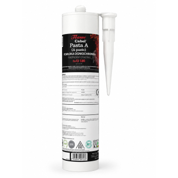 Pasta ogniochronna Flame Cabel Pasta A – do zabezpieczania wełny mineralnej (tubka/kartusz 310 ml)